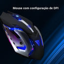 Kit Teclado e Mouse Gamer RGB de alumínio à prova d'água