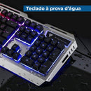 Kit Teclado e Mouse Gamer RGB de alumínio à prova d'água