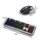 Kit Teclado e Mouse Gamer RGB de alumínio à prova d'água